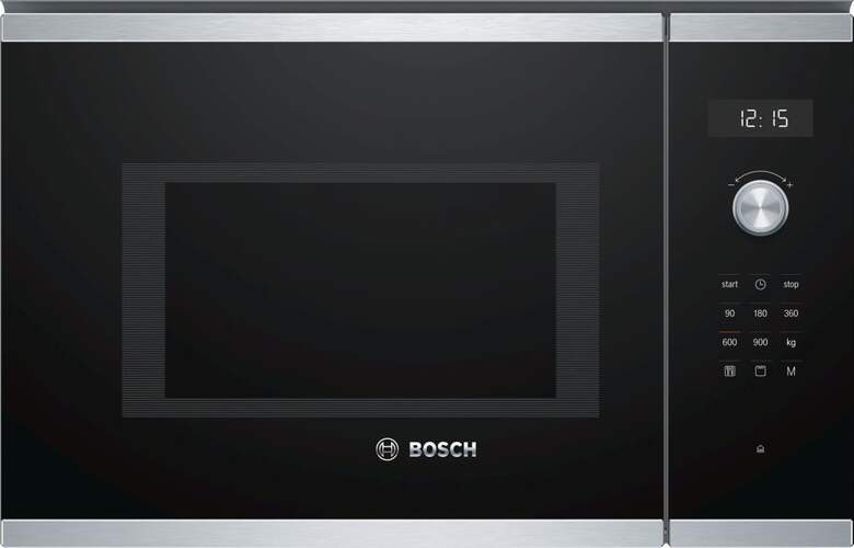 Microondas integrable Bosch BEL554MS0 - 25 Litros, Grill, 900W 5 Potencias, Electrónico, Inox
